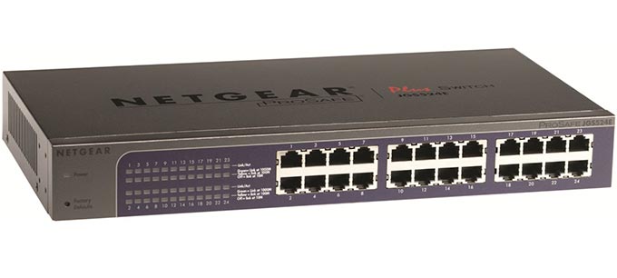 NETGEAR PROSAFE 24-PORT GIGABIT RACKMOUNT WEB MANAGED (PLUS) SWITCH V2