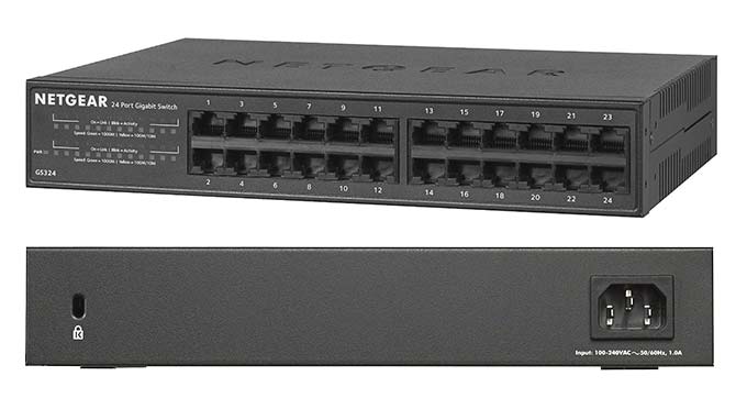NETGEAR 24-Port Gigabit Ethernet DesktopRackmount Switch (GS324)