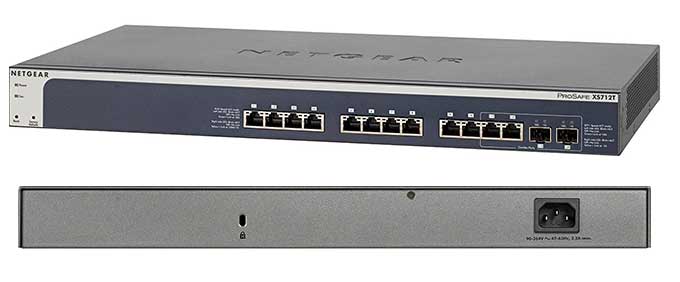 NETGEAR ProSAFE XS712T 12-Port 10GBase-T Gigabit Smart Managed Switch (XS712T-100NES) with IPv6 Support