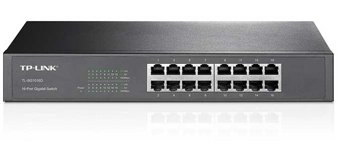 TP-LINK 16-Port Gigabit Ethernet Rackmount Switch (TL-SG1016D) - Fastest Network Switches of this year